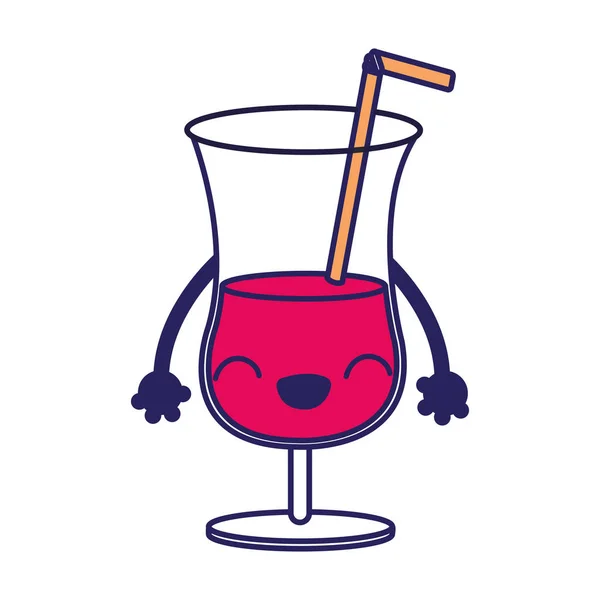 Cóctel Bebidas Alcohólicas Vidrio Tema Diseño Aislado Ilustración Vectorial — Archivo Imágenes Vectoriales