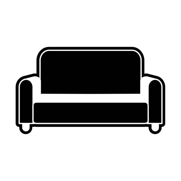 Isoliertes Couch-Design — Stockvektor