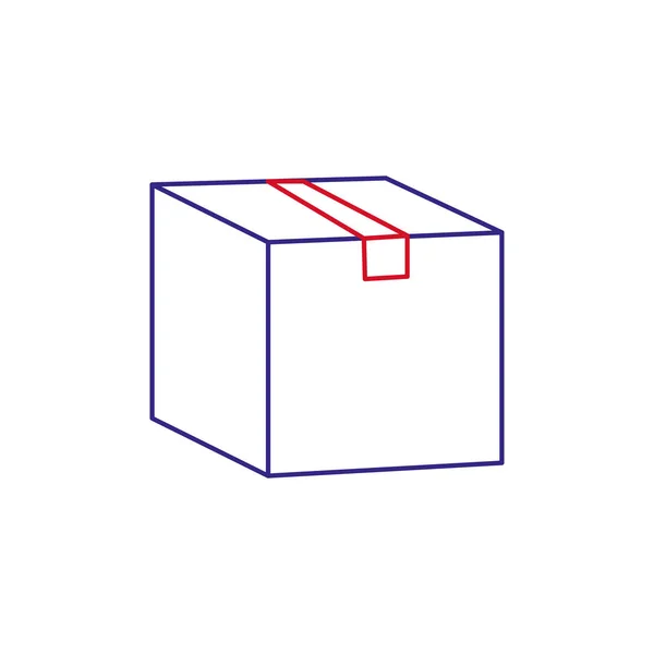 Design della scatola isolata — Vettoriale Stock