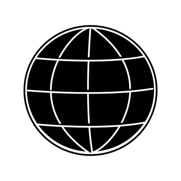 Design isolato della sfera globale — Vettoriale Stock