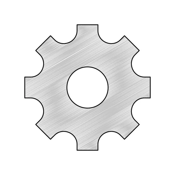 Isolated gear design — Stock Vector