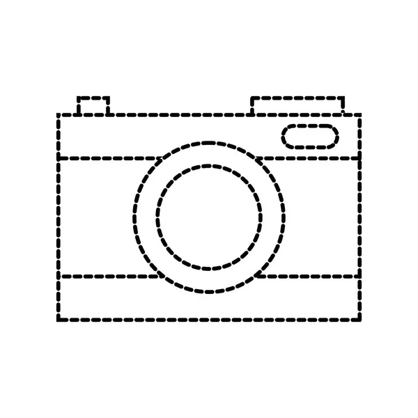 Tecnología de cámara digital de forma punteada para enfocar equipos — Vector de stock