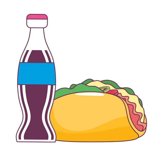Tacos and soda design — Stock Vector