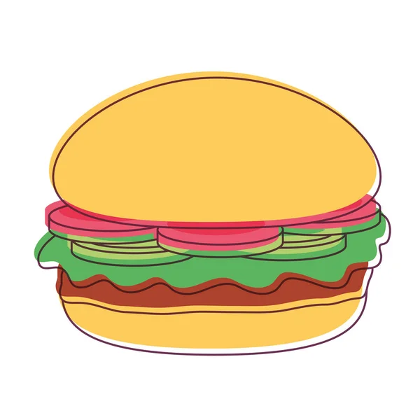 Diseño de hamburguesa aislada — Vector de stock