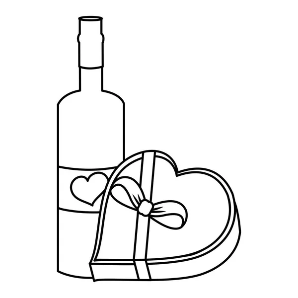 Design de garrafa de amor isolado — Vetor de Stock