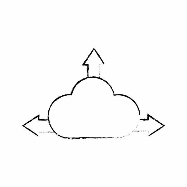Chmury obliczeniowej projekt — Wektor stockowy