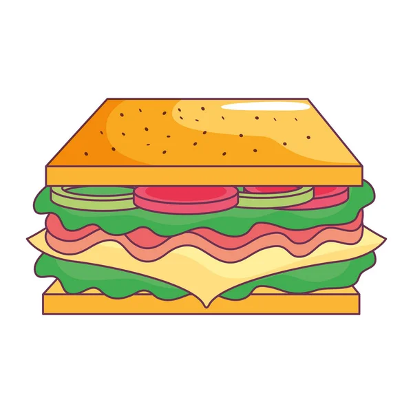 Diseño de sándwich aislado — Vector de stock