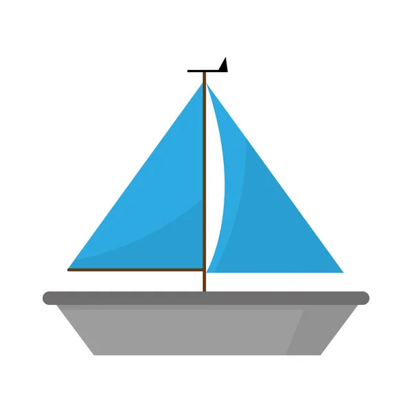 Diseño de velero aislado — Vector de stock