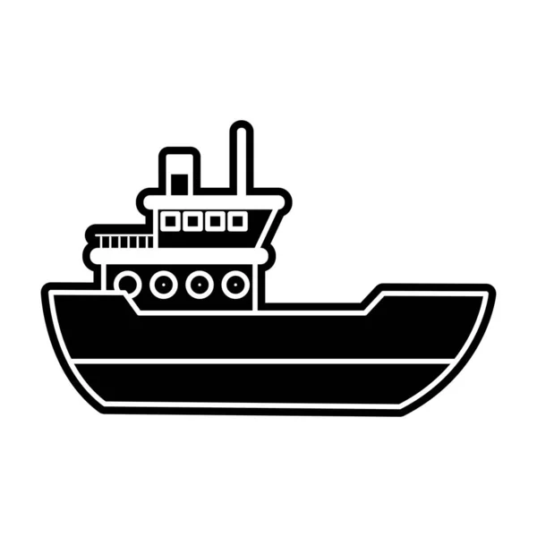 Barco Transporte Vehículo Tema Viaje Diseño Aislado Ilustración Vectorial — Vector de stock