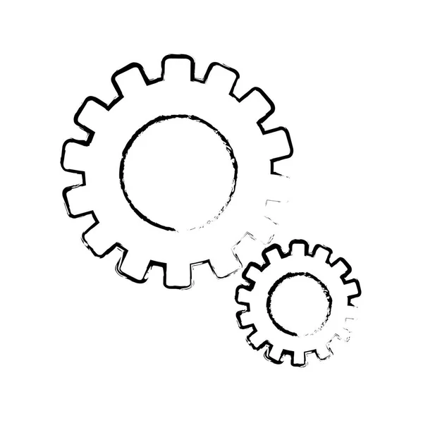 Engranaje Rueda Dentada Círculo Tema Máquina Diseño Aislado Ilustración Vectorial — Archivo Imágenes Vectoriales