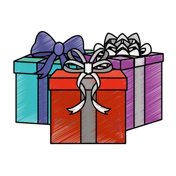 Conception de cadeaux isolés — Image vectorielle