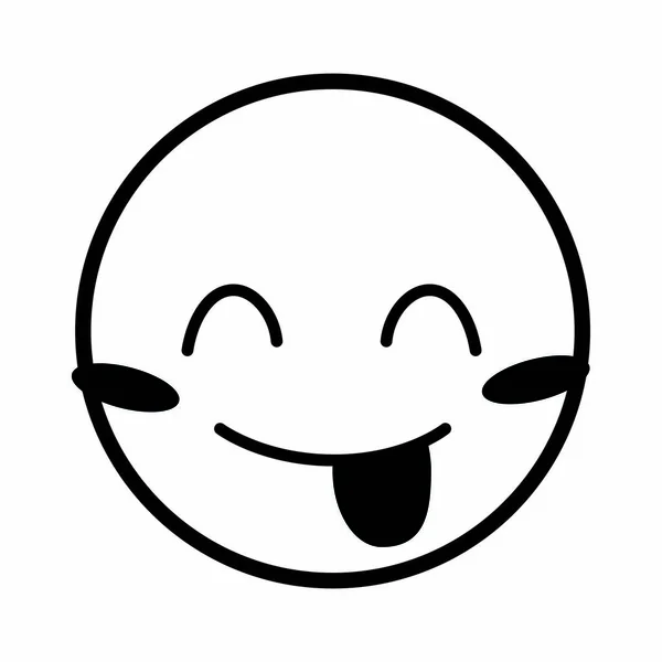 Desenhos Animados Rosto Emoticon Caricatura Personagem Tema Design Isolado Vector —  Vetores de Stock
