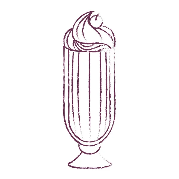 Conception de milkshake isolé — Image vectorielle