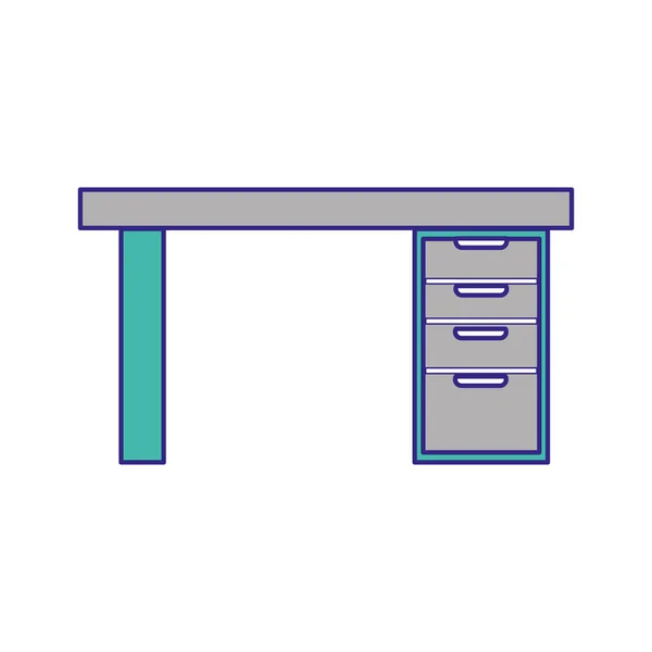 Isolerade skrivbord design — Stock vektor