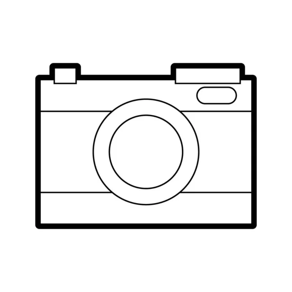 Line digital camera technology to focus equipment — Stock Vector