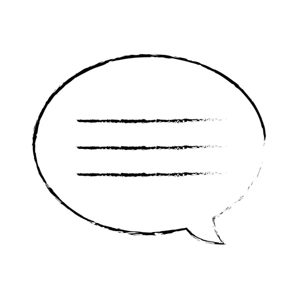 Grunge texte chat bulle message communication — Image vectorielle
