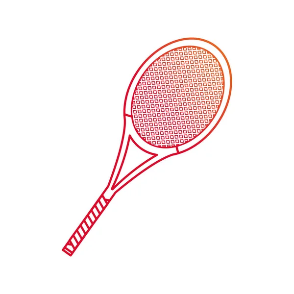 Raqueta Tenis Competición Deportiva Tema Del Juego Diseño Aislado Ilustración — Vector de stock