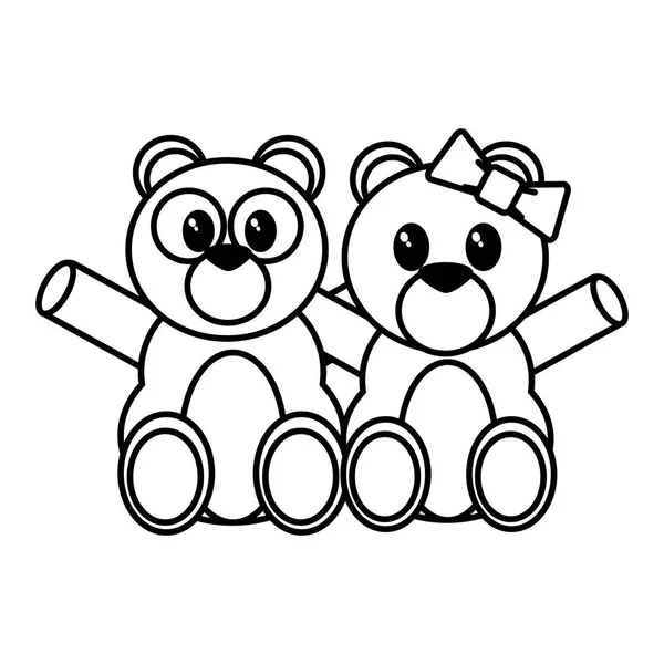 Desenho de desenho animado urso — Vetor de Stock