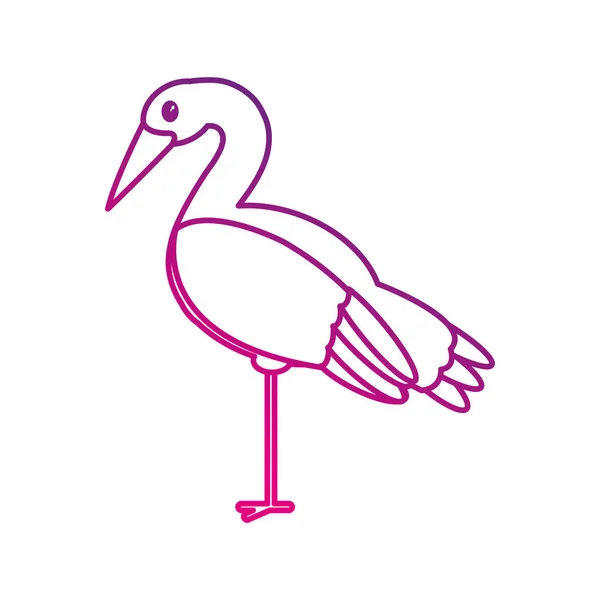Desenho de desenhos animados Stork — Vetor de Stock
