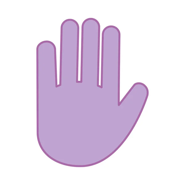 Emoji hand stop gebaar expressie — Stockvector