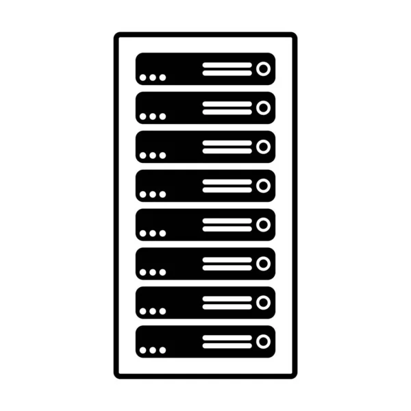 Alojamiento Web Del Centro Datos Tema Base Diseño Aislado Ilustración — Archivo Imágenes Vectoriales