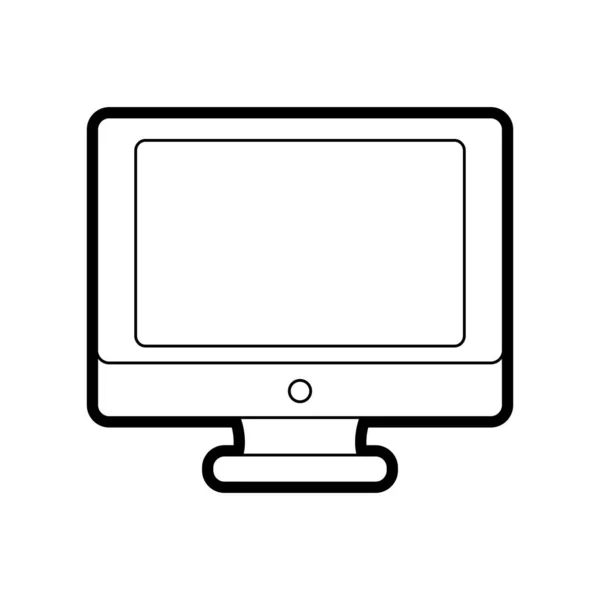 Line elektronisk skärm dator teknik design — Stock vektor