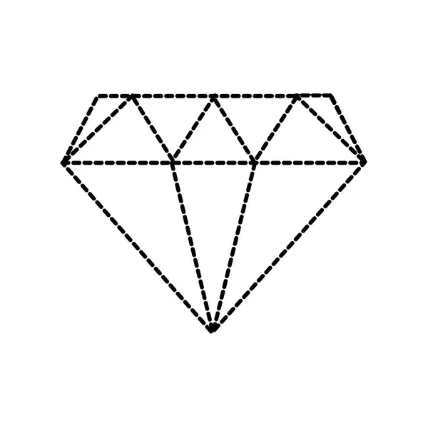 Διάστικτο σχήμα διαμαντιού πολύτιμα κρύσταλλο πέτρα πολύτιμων λίθων — Διανυσματικό Αρχείο