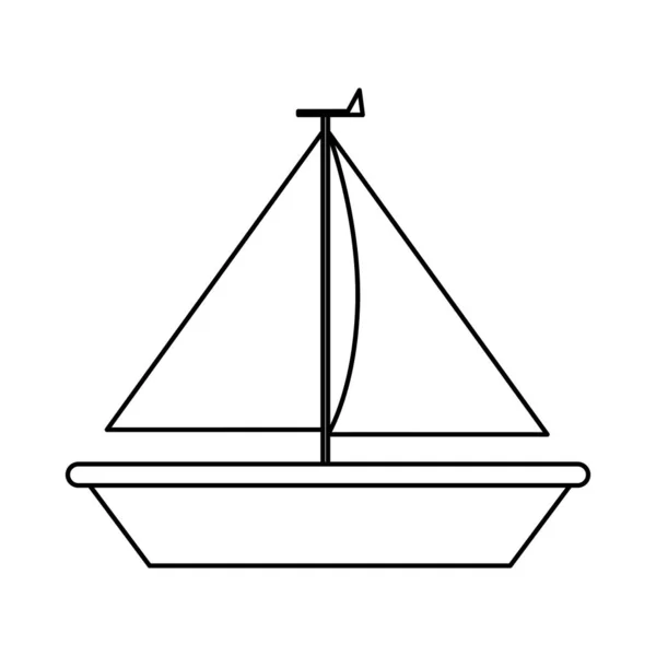 Изолированный дизайн парусника — стоковый вектор