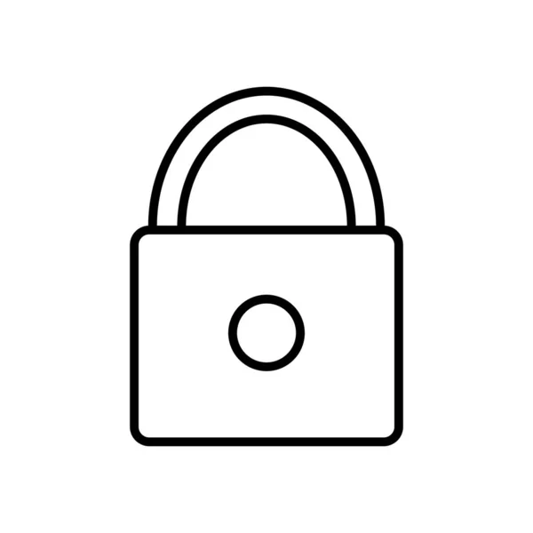 Linie blízko zámek symbol ochrany a zabezpečení — Stockový vektor