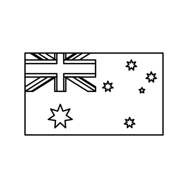 Desenho da bandeira australiana — Vetor de Stock