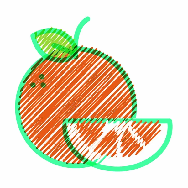 Desain oranye terisolasi - Stok Vektor