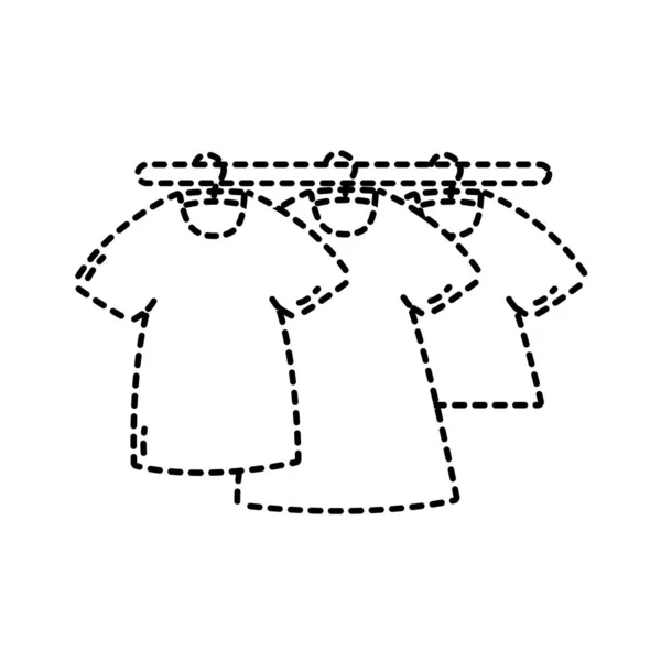 Forma de puntos camisetas ropa para comercializar el comercio de compras — Vector de stock