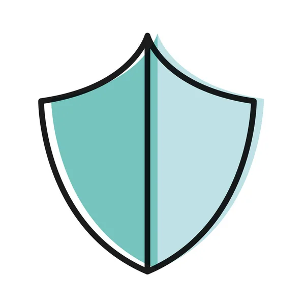 Flyttade färg security shield skydd objekt till sekretess — Stock vektor