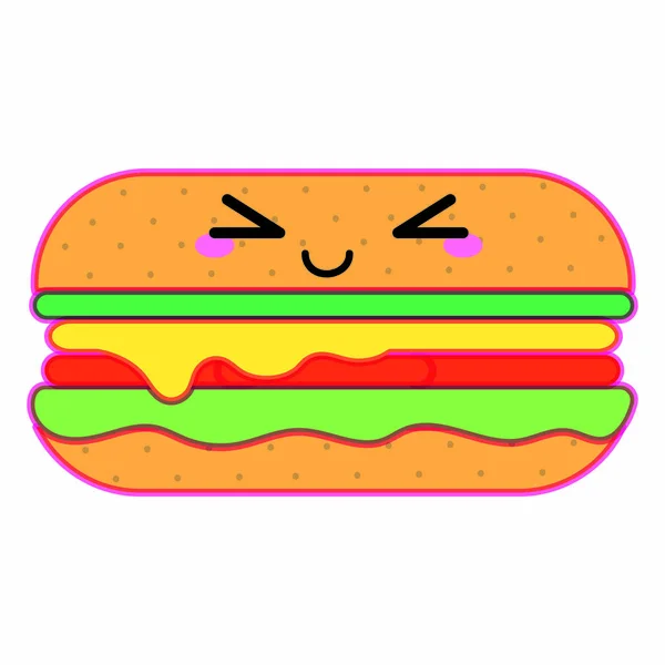 孤立的三明治设计 — 图库矢量图片
