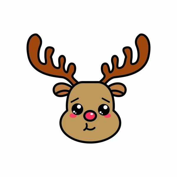 Reindeer Icon Merry Christmas Season Theme Isolated Design Vector Illustration — Stock Vector