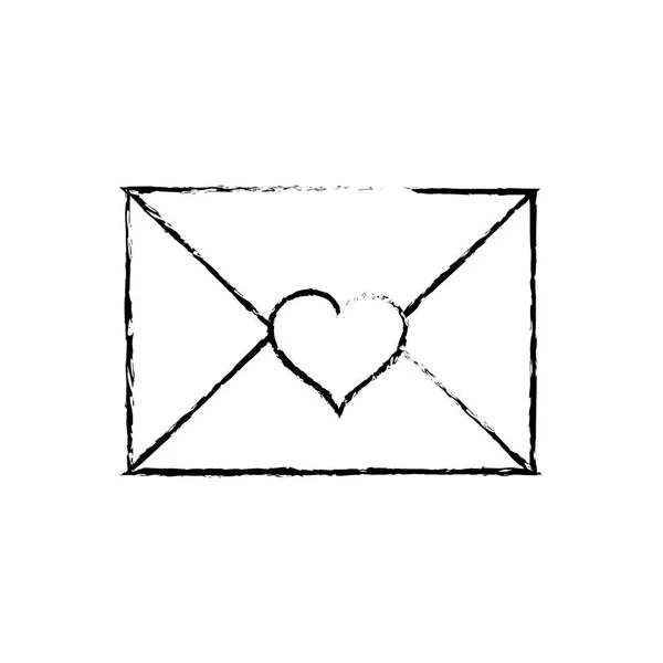 Grunge fermer carte d'amour pour célébrer les vacances — Image vectorielle