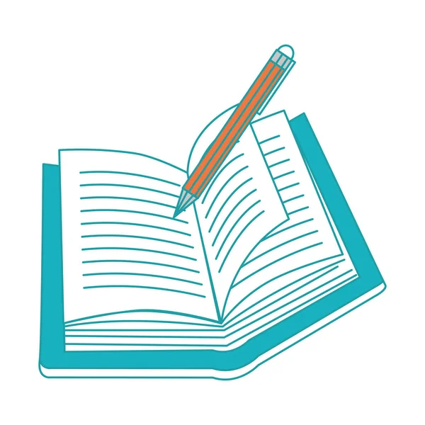 Design di libri e penne — Vettoriale Stock