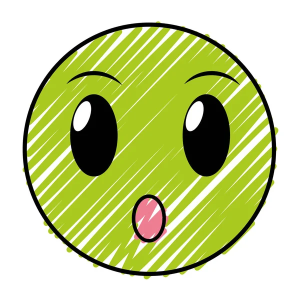 şok yüz jest emoji ifade doodle