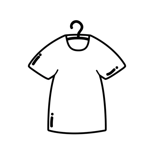 Linha de compras t-shirt roupas comércio varejo —  Vetores de Stock
