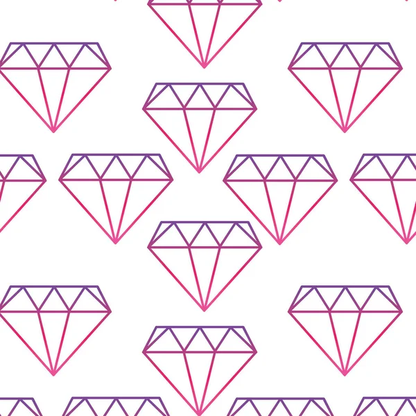 Línea de neón diamante precioso cristal gema piedra fondo — Vector de stock