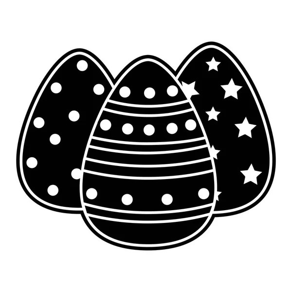 剪影鸡蛋复活节装饰到节日庆祝 — 图库矢量图片