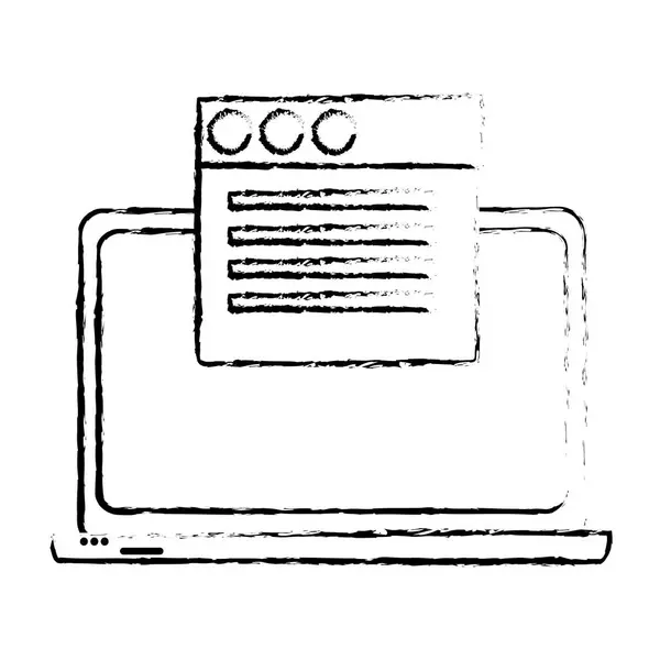 Diseño aislado portátil — Vector de stock