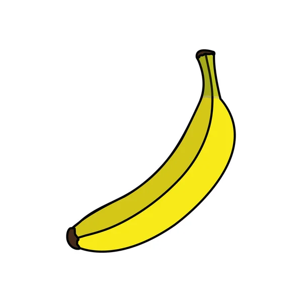 Banana Frutta Cibo Sano Biologico Tema Design Isolato Illustrazione Vettoriale — Vettoriale Stock