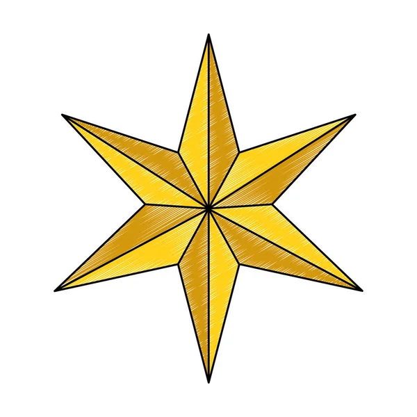 Diseño de estrella aislada — Vector de stock