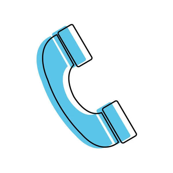 Telefon Połączeń Telefonicznych Oraz Komunikacji Tematu Białym Tle Projekt Ilustracji — Wektor stockowy