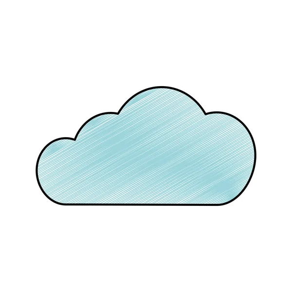 Cloud Weather Sky Nature Theme Isolated Design Vector Illustration — Stock Vector