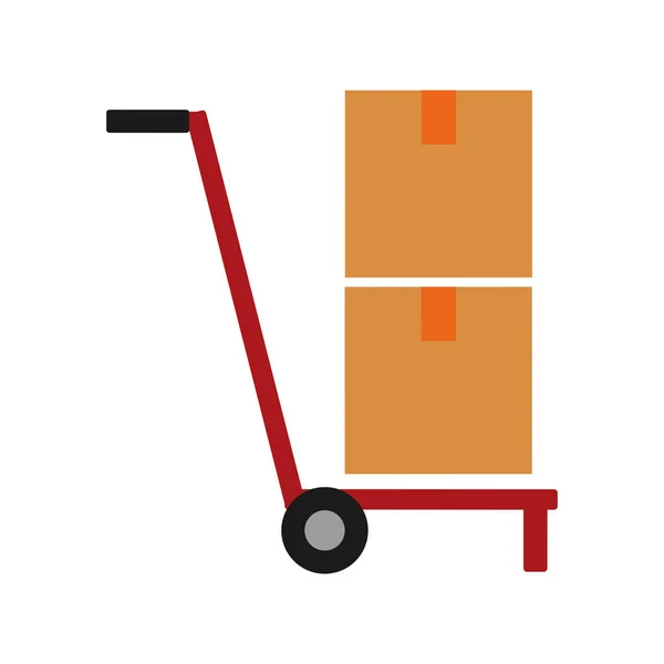 交付运输和后勤主题的箱子隔离的设计向量例证 — 图库矢量图片
