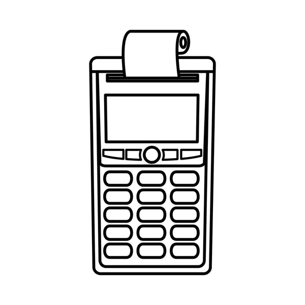 Diseño de datáfono aislado — Vector de stock