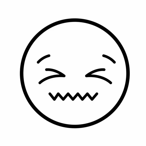 Desenhos Animados Rosto Emoticon Caricatura Personagem Tema Design Isolado Vector —  Vetores de Stock