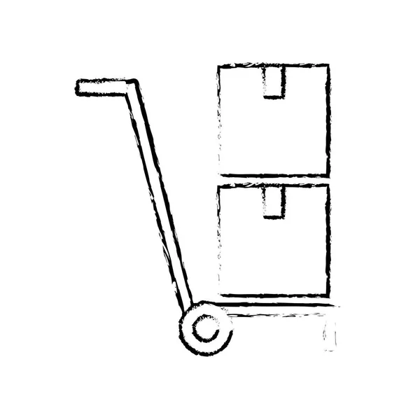 Box Der Lieferung Versand Und Logistik Thema Isoliert Design Vektor — Stockvektor